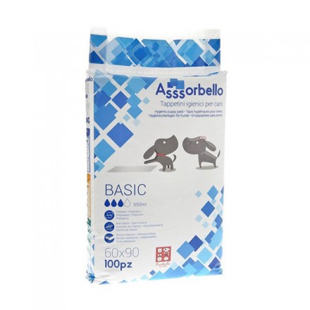 Ferribiella Assorbello Tappetino Igienico Cani Basic 60 x 90 cm 100 pezzi