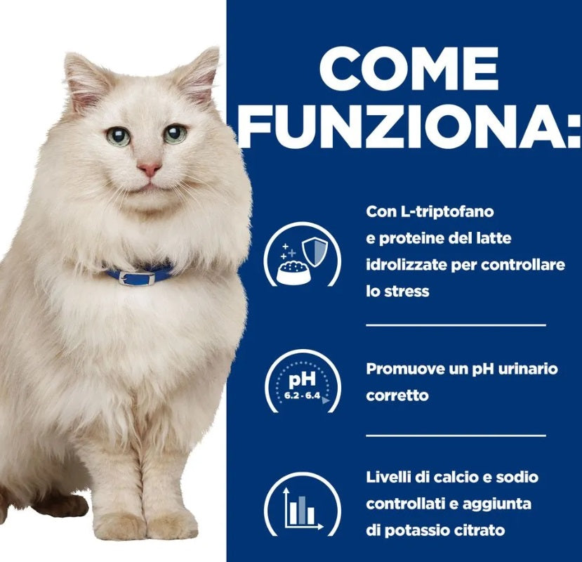 Hill's Prescription Diet c/d Urinary Care Multicare Stress Alimento Secco per Gatti 8 Kg