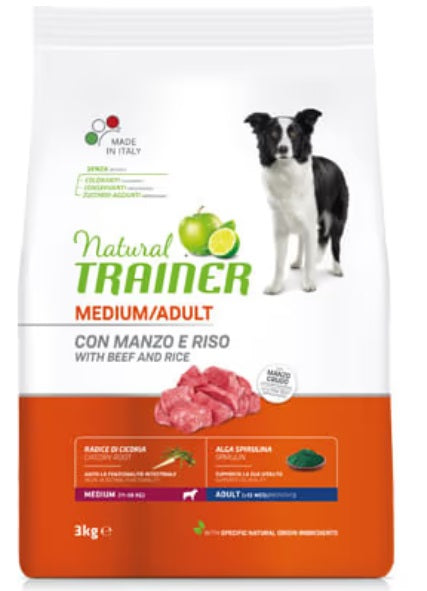 Natural Trainer Adult Medium con Manzo 12 Kg