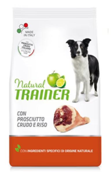 Natural Trainer Adult Medium Prosciutto Crudo e Riso 12 Kg