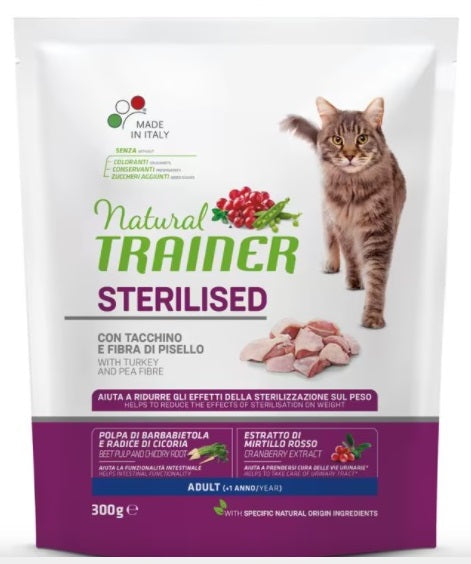 Natural Trainer Gatto Sterilised Tacchino 10 Kg