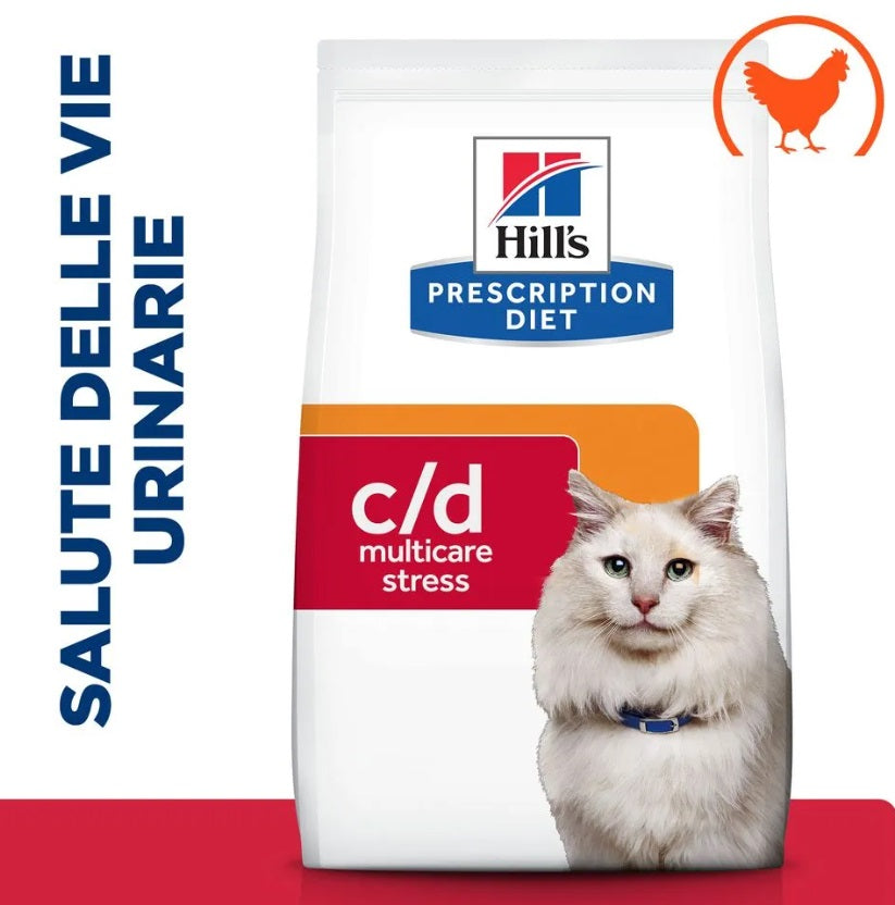 Hill's Prescription Diet c/d Urinary Care Multicare Stress Alimento Secco per Gatti 8 Kg